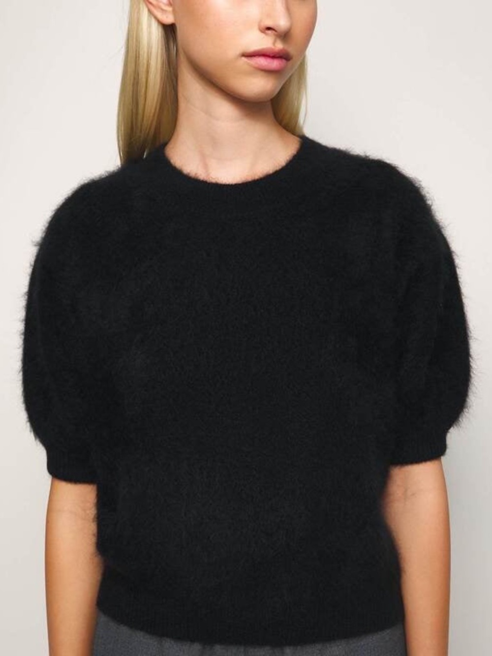 NWT: Black Textured Short Sleeve Sweater size XXL